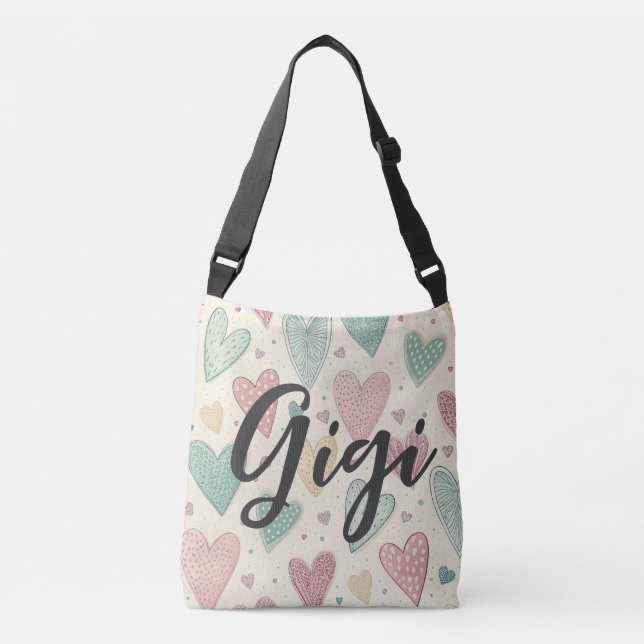 Bolsa Ajustável Charming Heart Doodle GiGi (Frente)