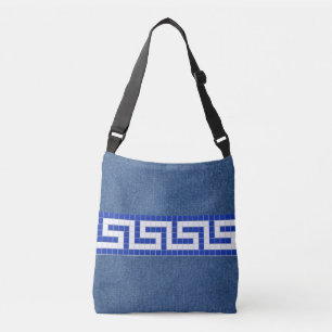 Bolsa Ajustável Chave Grega em Denim Falso