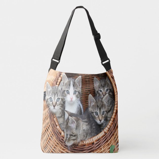 Bolsa Ajustável Cheio De Cesta De Gatinhos (Frente)