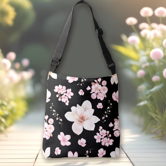 BOLSA AJUSTÁVEL CHERRY BLOSSOM SAKURA PATTERN CROSSBODY BAG (CHERRY BLOSSOM SAKURA PATTERN CROSSBODY BAG)