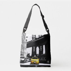 Bolsa Ajustável Chic Black Nyc Nova Iorque Yellow Taxi Brooklyn