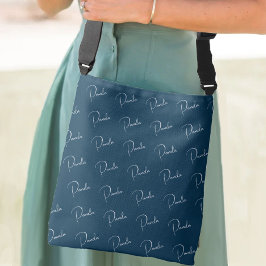 Bolsa Ajustável Chic de Nome Personalizado