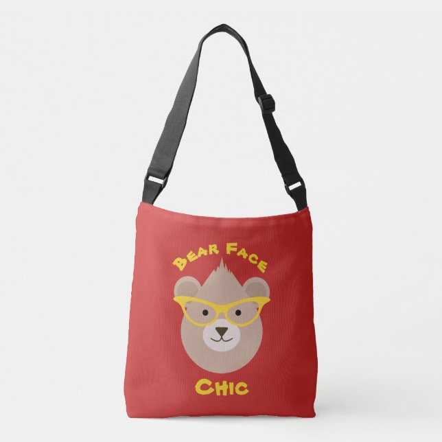 Bolsa Ajustável Chic do rosto do urso (Frente)