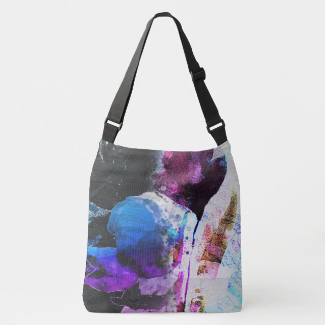 Bolsa Ajustável Chic Luxurious Floral Art Abstrato (Frente)