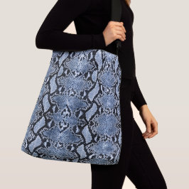 Bolsa Ajustável Chifon Snakeskin, azul exótico