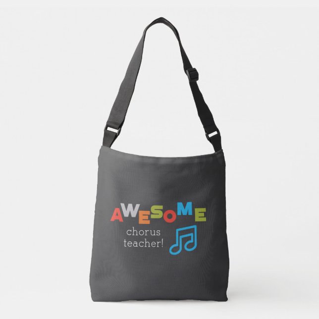 Bolsa Ajustável Chorus Teacher Appreciation Day Notes Incrível (Frente)