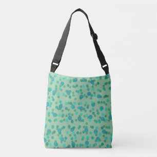 Bolsa Ajustável chuva da primavera, floresta aqua e pontos verdes