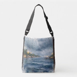 Bolsa Ajustável Chuva de Monção Oceano Janela 