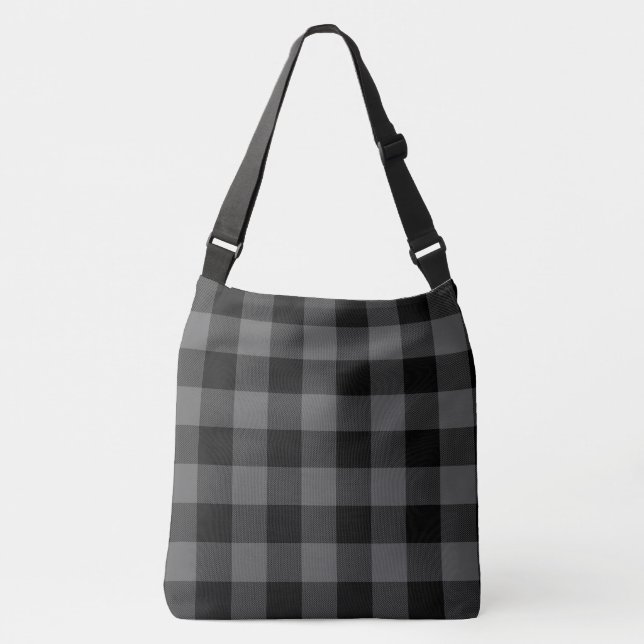 Bolsa Ajustável Cinza Black Buffalo Xadrez (Frente)