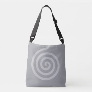 Bolsa Ajustável Círculo Espiral Elegante em Cinzas Prateadas Rápid