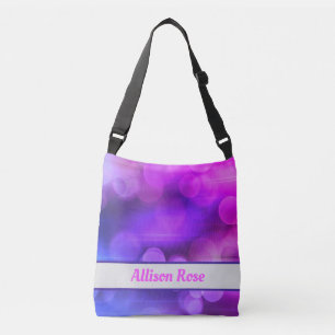 Bolsa Ajustável Círculos Abstrato cor-de-rosa e púrpura