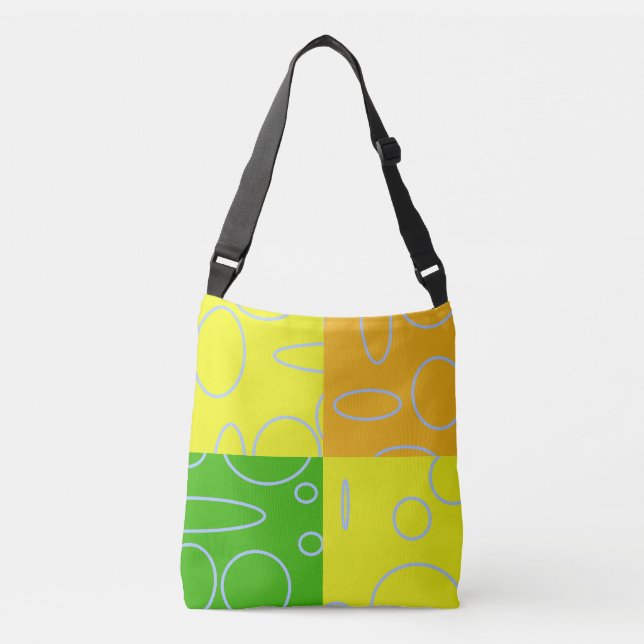 Bolsa Ajustável Círculos Azuis Claros Largos (Frente)