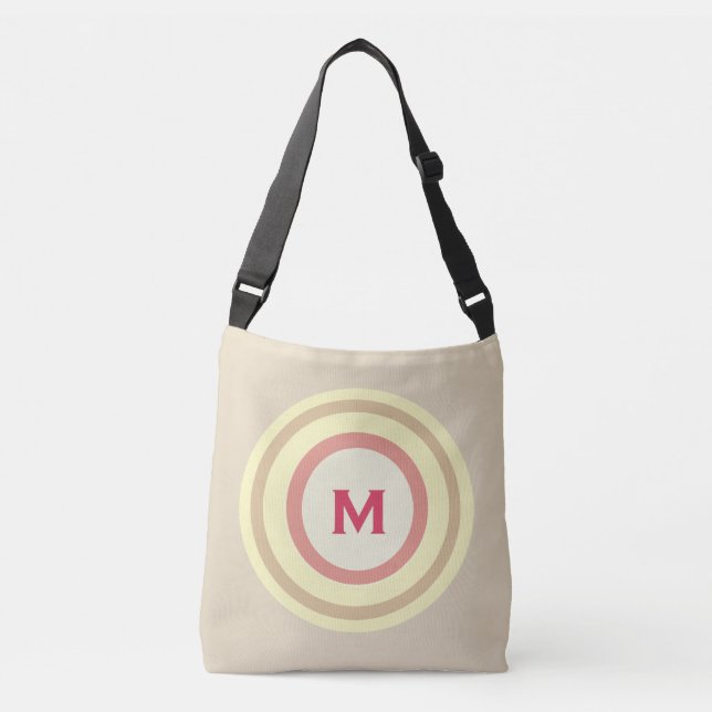 Bolsa Ajustável Círculos Concêntricos de Moda (Frente)