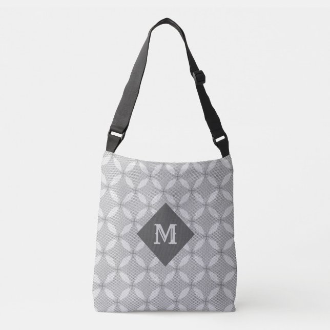 Bolsa Ajustável Círculos Elegantes e Pontos Prateados (Frente)