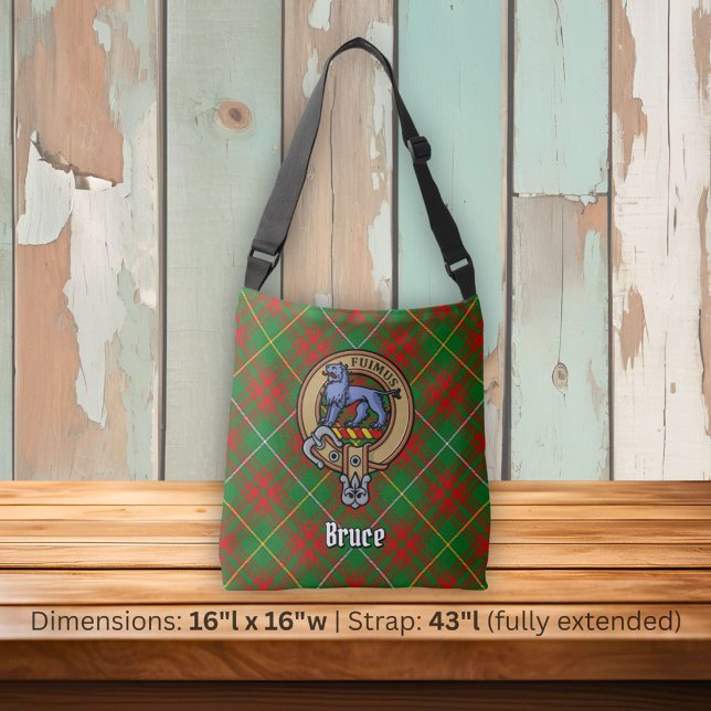 Bolsa Ajustável Clan Bruce Crest sobre caçar Tartan (Criador carregado)