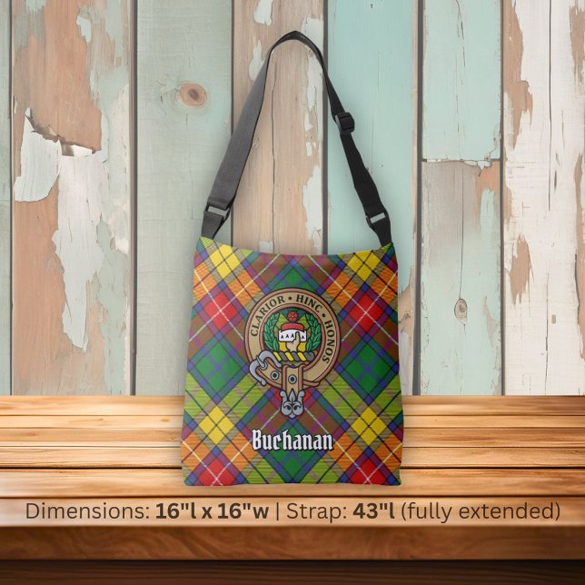 Bolsa Ajustável Clan Buchanan Crest sobre Tartan (Criador carregado)