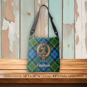 Bolsa Ajustável Clan Colquhoun Crest sobre Tartan