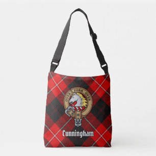 Bolsa Ajustável Clan Cunningham Crest sobre Tartan