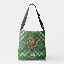 Clan Currie Lion Crest sobre Tartan