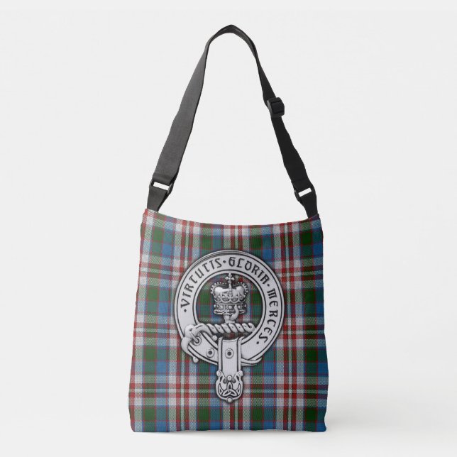 Bolsa Ajustável Clan Donnachaidh (Robertson) Crest & Dress Tartan (Frente)