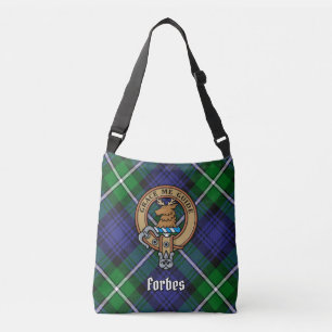 Bolsa Ajustável Clan Forbes Crest sobre Tartan