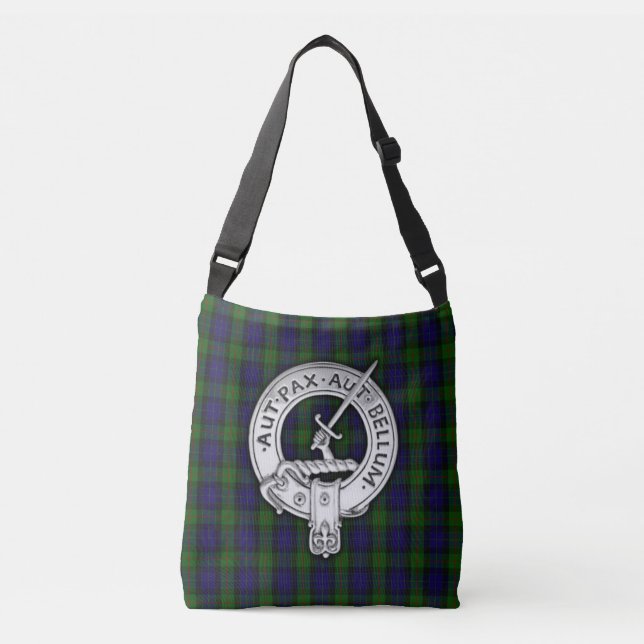 Bolsa Ajustável Clan Gunn Crest & Tartan (Frente)