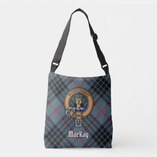 Bolsa Ajustável Clan MacKay Crest sobre Blue Tartan