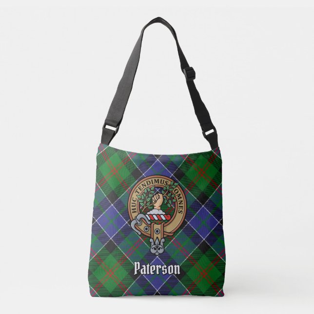 Bolsa Ajustável Clan Paterson Crest sobre Tartan (Frente)