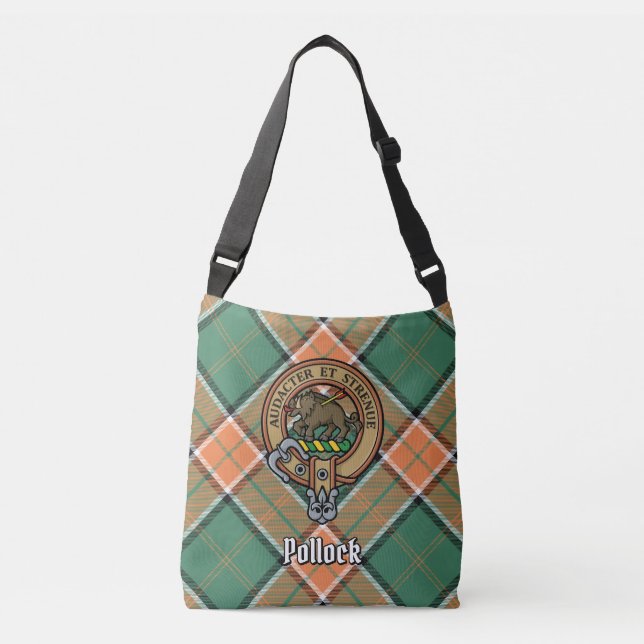 Bolsa Ajustável Clan Pollock Tartan Crossbody Bag (Frente)
