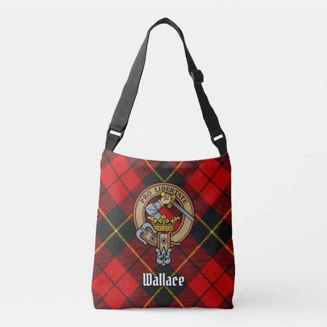 Bolsa Ajustável Clan Wallace Tartan Crossbody Bag (Frente)