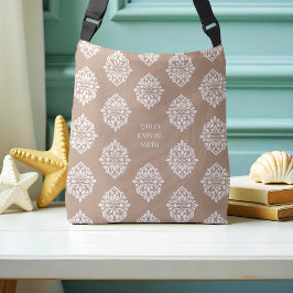 Bolsa Ajustável Classy Damask Regency Khaki Beige