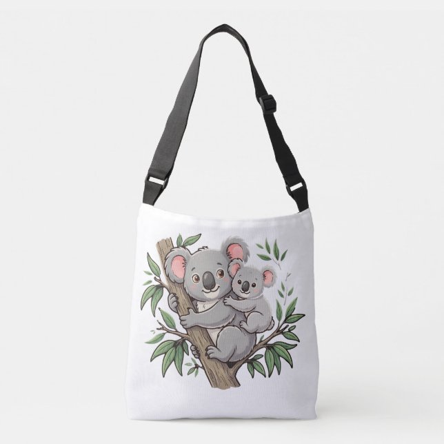 Bolsa Ajustável Coalas kawaii mãe e bebê (Frente)