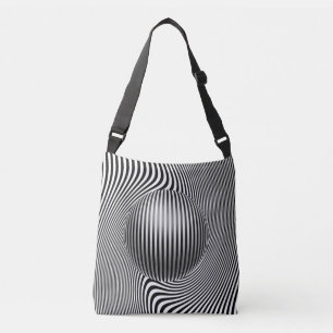 Bolsa Ajustável Cobrir de padrão geométrico de arte óptica.