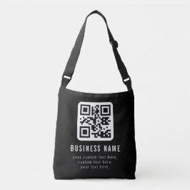Bolsa Ajustável Código QR personalizável e design de texto editáve