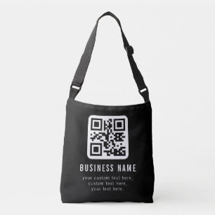 Bolsa Ajustável Código QR personalizável e design de texto editáve