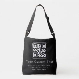 Bolsa Ajustável Código QR personalizável e modelo de texto editáve