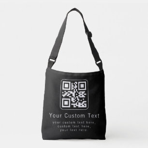Bolsa Ajustável Código QR personalizável e modelo de texto editáve