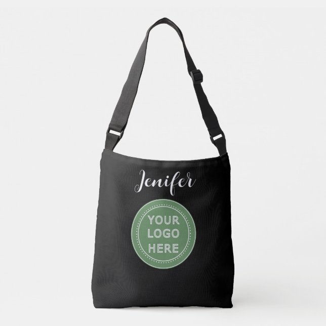 Bolsa Ajustável Código QR preto elegante e elegante (Frente)