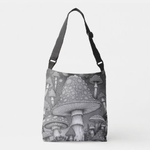 Bolsa Ajustável Cogumelo Subindo Alto No Céu Sobre um Ombro