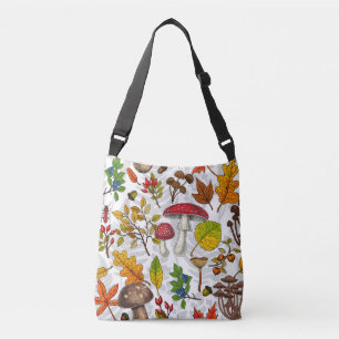 Bolsa Ajustável Cogumelos, folhas, loucos e bagas de outono