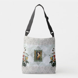 Bolsa Ajustável Colagem da safra Retro com rendas e flores