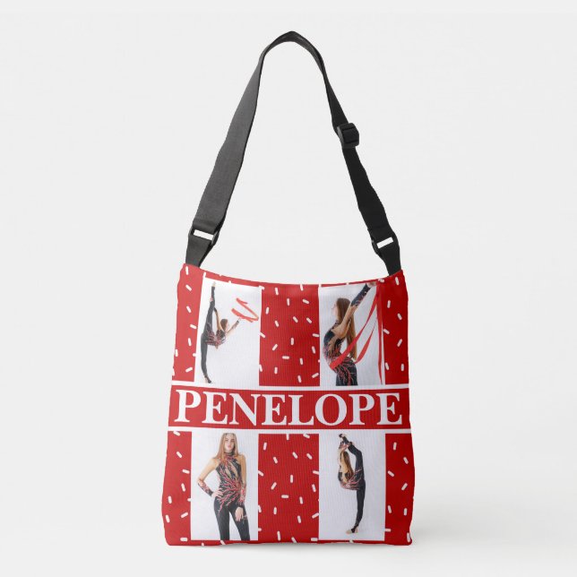 Bolsa Ajustável Colagem de Fotografias de Natal Sprinkle 4 (Frente)