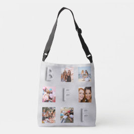 Bolsa Ajustável Colagem de fotos prateadas do amigo