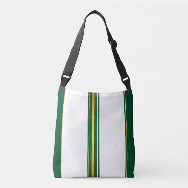Bolsa Ajustável Coleção de Textura Dourada Verde de Linen Trendy,  (Frente)