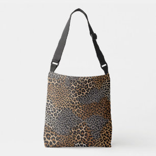 Bolsa Ajustável Coleção Elegante Branca de Leopardo Moderno de Lux