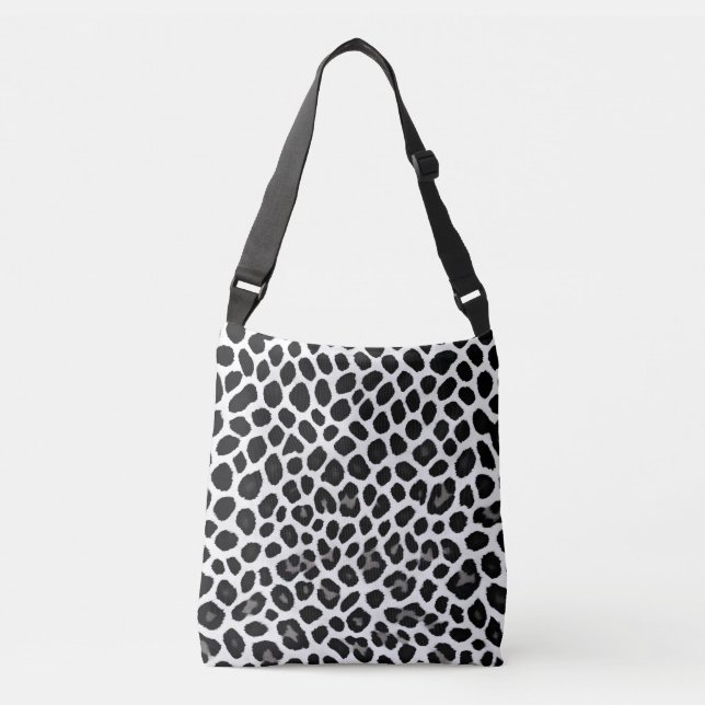 Bolsa Ajustável Coleção Elegante de Leopardo Branco de Luxo Popula (Frente)