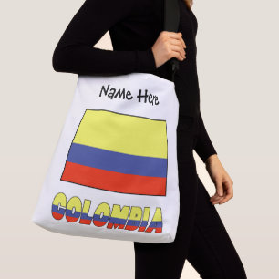 Bolsa Ajustável Colômbia e Bandeira Colombiana Personalizada
