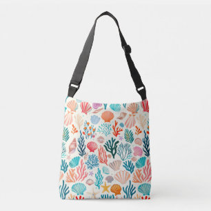 Bolsa Ajustável Colorida Seashell de Coral Tropical de Verão