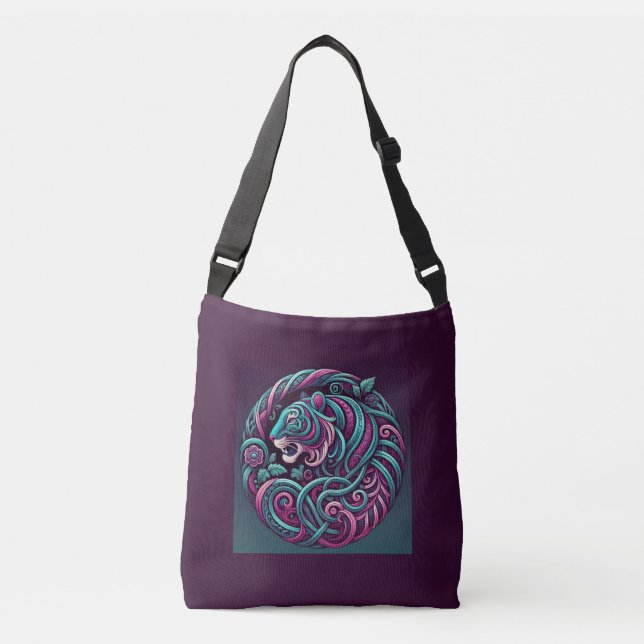 Bolsa Ajustável Colorida Swirly Tiger (Frente)