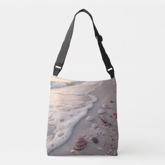 Bolsa Ajustável "Conchas Marinhas nas Ondas da Praia de Areia Bols
